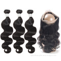 360 Degree Lace Frontal  Closure With Bundles Indian Body Wave Hair, Lace Wigs Cap 360 Frontal Closure With Bundles Remy Hair